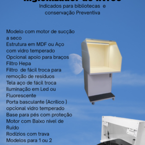 Higienizador de Livros - Indicados para bibliotecas e conservação Preventiva